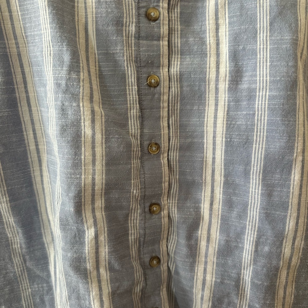 Abercrombie & Fitch 100% cotton Blue Stripe Button Down Mini Dress. Size medium. - Picture 7 of 16